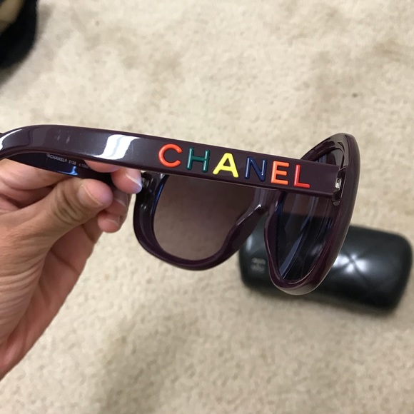 💯 Authentic CHANEL printed colorful sunglasses - Picture 4 of 8